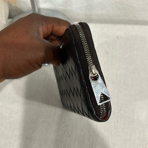 Bottega long zippy brown and red wallet - Picture 6 of 15